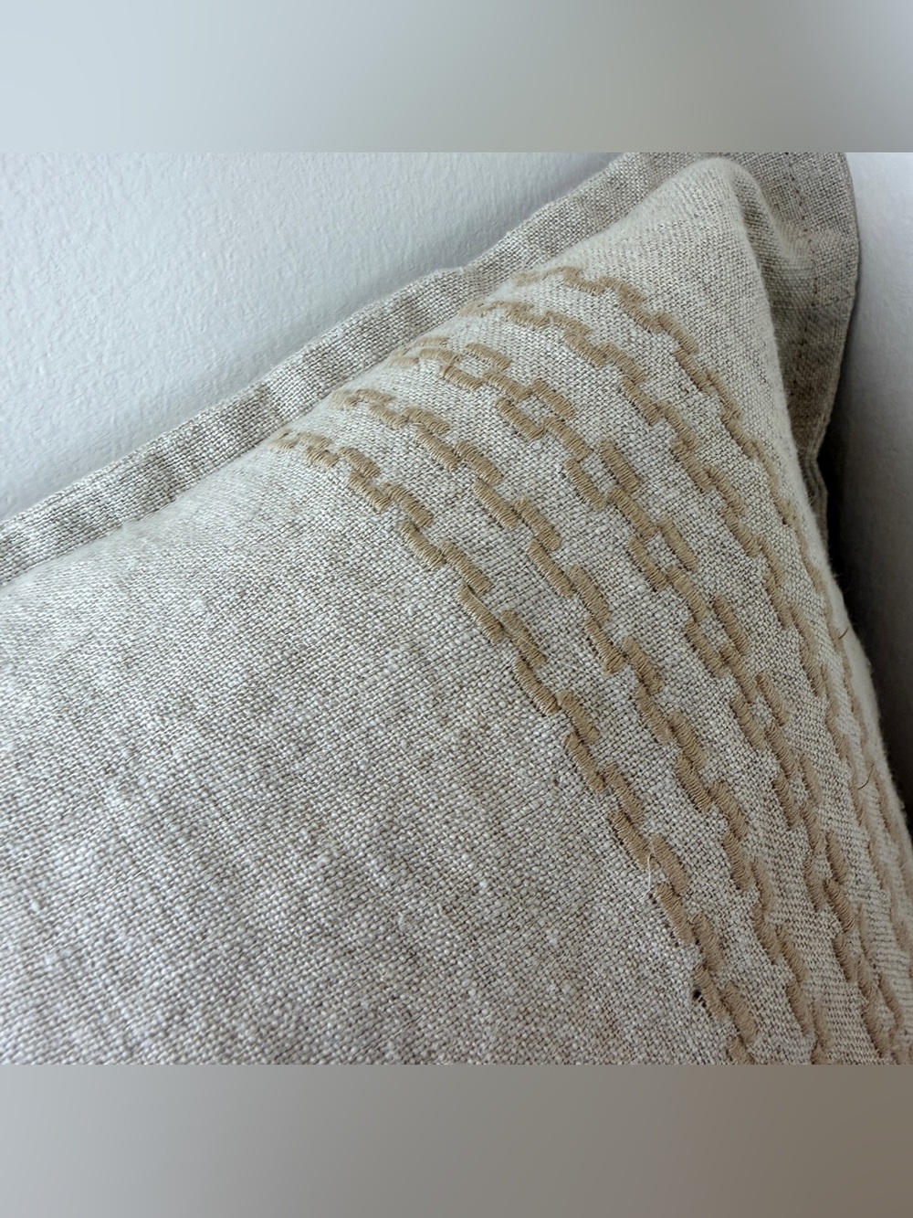 Ib Laursen Danish Embroidered Lumbar Pillow 40x60cm Feather Insert Nordic Norlii - Picture 8 of 14